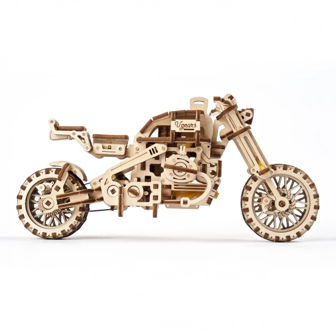 Ugears Puzzle 3D Motocykl z wózkiem 380 elementów