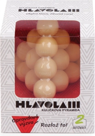 Drewniana łamigłówka – kulkowa piramida