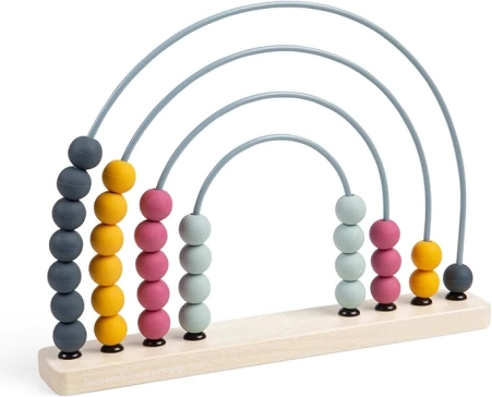 Drewniane tęczowe liczydło BIGJIGS TOYS