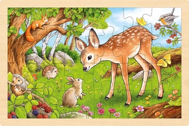 Drewniane puzzle Sarenka 24 elementy
