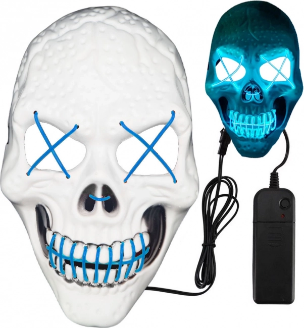 LED świecąca maska czaszki na Halloween i imprezy