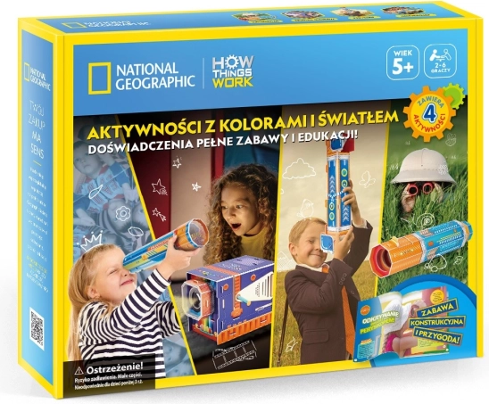 Zestaw puzzli 3D z farbami i światłem