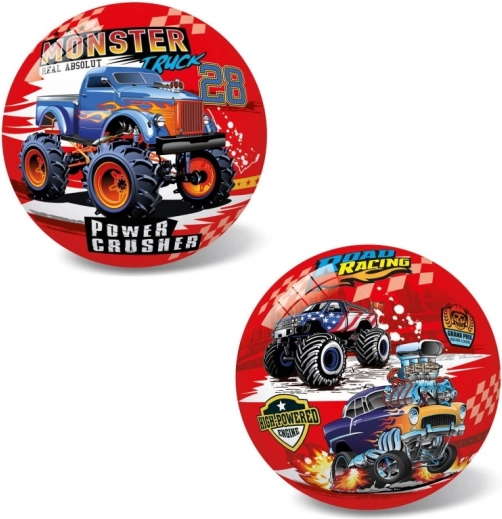 piłka z motywem monster truck, 14 cm