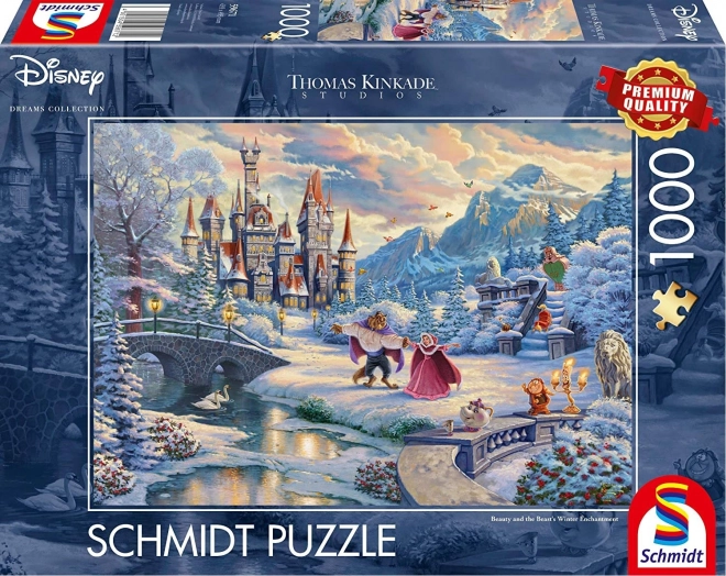 SCHMIDT Puzzle Piękna i Bestia: Zimowa magia 1000 kawałków