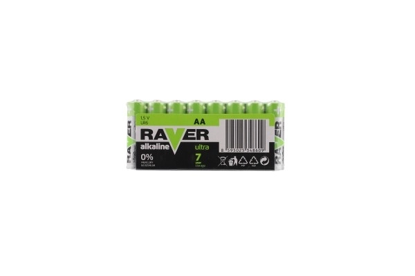 Baterie RAVER LR6/AA 1,5 V alkaliczne ultra 8 sztuk w folii