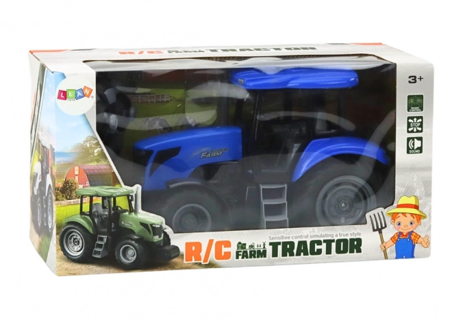 Zdalnie sterowany traktor RC 2.4G Dźwięki Niebieski