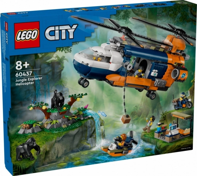 LEGO City 60437 Helikopter do badań w dżungli na podstawowej bazie