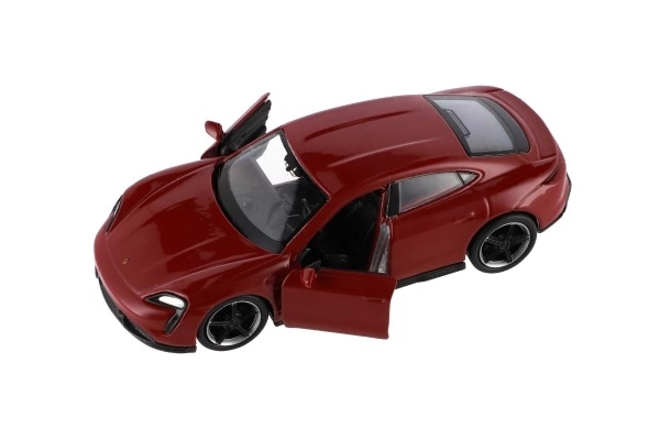 Auto Welly Porsche Taycan Turbo S metalowy/plastikowy 12cm 4 kolory na wyciąganym napędzie 12szt w pudełku
