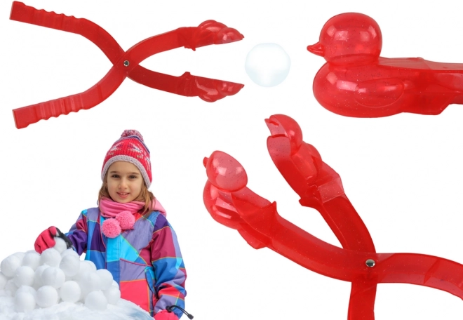Śnieżkomat – foremka do śniegowych kaczuszek, czerwony