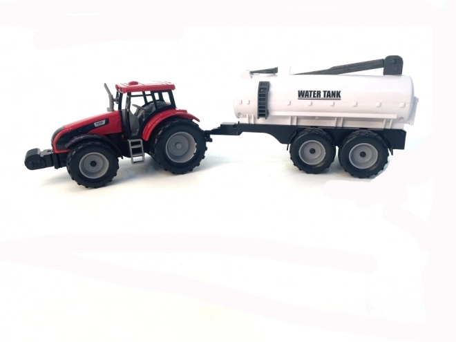 Traktor na sprężynę z przyczepą
