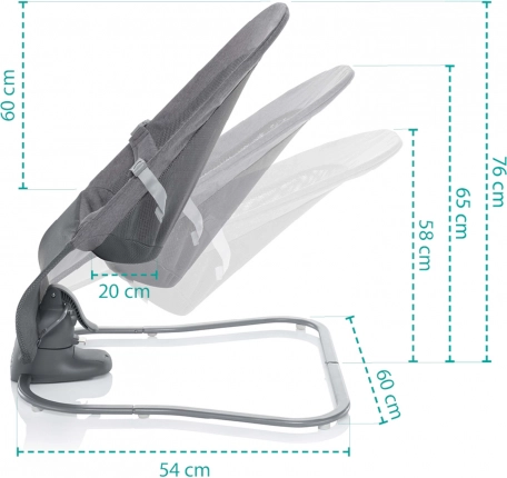 Ergonomiczne nachylenie w 3 pozycjach