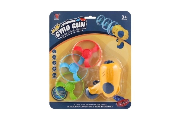 Wyrzutka 3szt. + pistolet starter plast 4 kolory na karcie 21,5x26x6cm