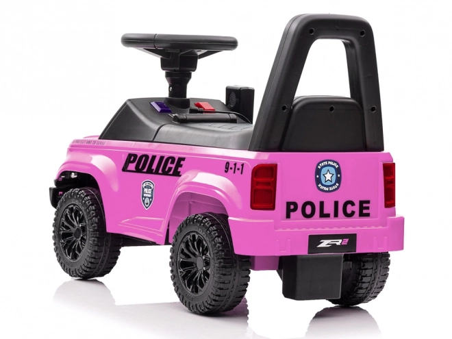 Dziecięce jeździk Policja różowy