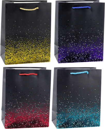 Torebka prezentowa z efektem błyszczącego gradientu 23 x 18 x 10,5 cm