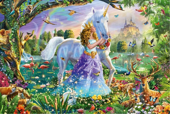 Puzzle Księżniczka z Jednorożcem 150 Elementów