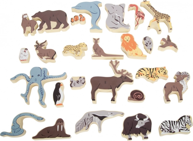 Zwierzęce puzzle litery Small Foot