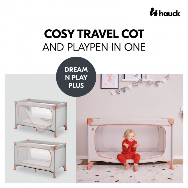 Dziecięce łóżeczko turystyczne Hauck Dream N Play Plus Dusty Cork