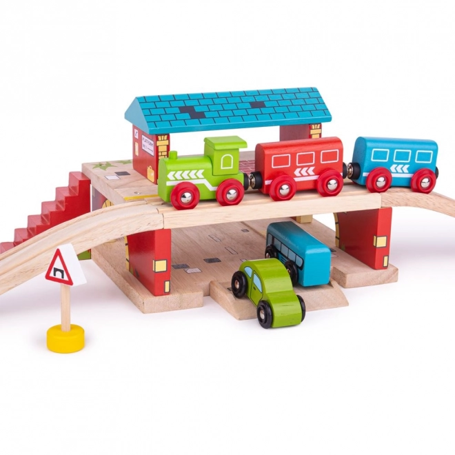 Bigjigs Rail Stacja Nad Drogą