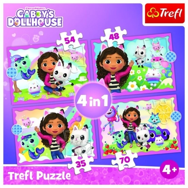 Puzzle 4w1 Domek Kota Gabi 4+