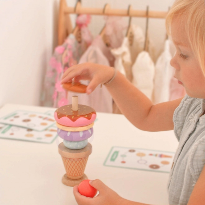 Lody drewniane Woopie Green montessori cukiernia