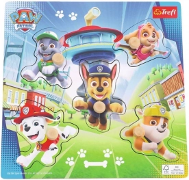 Drewniane mini puzzle PSI PATROL – 5 elementów
