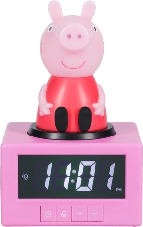 Budzik Świnka Peppa z zasilaniem USB