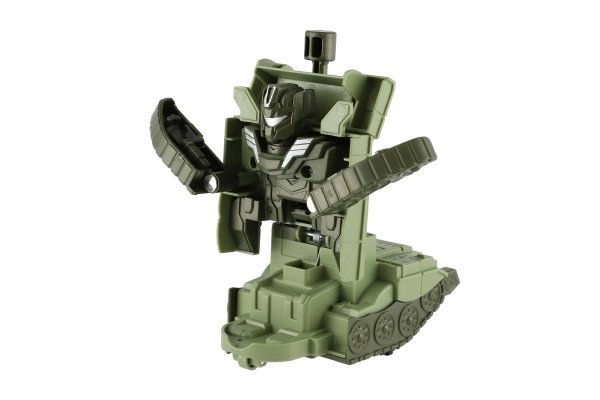 Czołg transformatorowy/robot plastikowy 14cm na bezwładnik 3 kolory