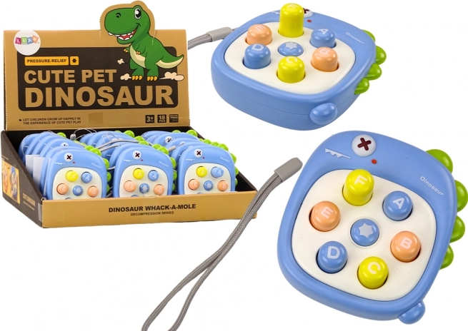 Gra whack a mole dinozaur niebieska