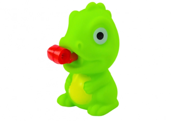 Gumowy dinozaur z wysuwanym językiem zielony 8 cm
