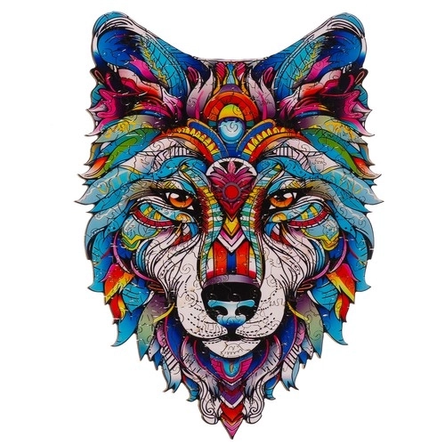 Drewniane puzzle kruzzel Wilk