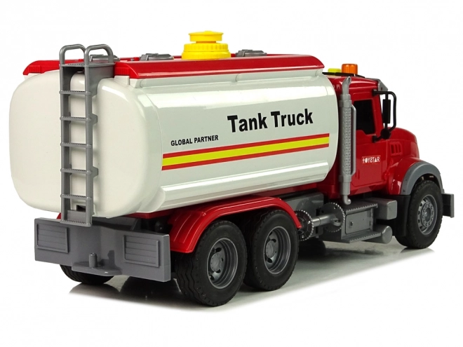 Biały cysterna Truck Dźwięki Światła