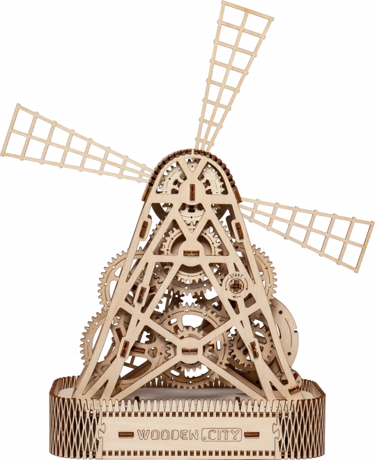 WOODEN CITY 3D puzzle Młyn 222 części