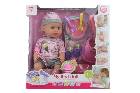 Lalka Niemowlak 32 cm z Akcesoriami i Dźwiękami