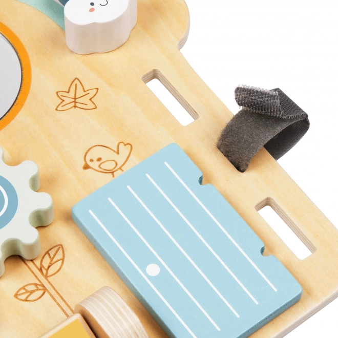 Tooky Toy Duża Drewniana Tablica Manipulacyjna Domek - Centrum Aktywności