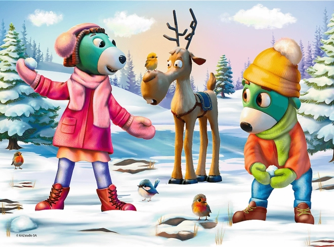 Puzzle TREFLIKI Świąteczny czas 30 elementów