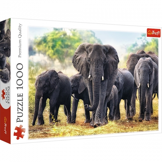 Puzzle 1000 elementów – afrykańskie słonie TREFL