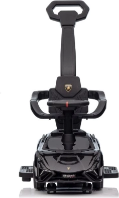 Jeździk z prowadzącą rączką Lamborghini QLS-996T – czarny