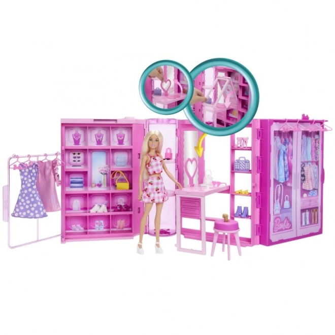 Barbie Szafa marzeń w pastelowych kolorach z lalką