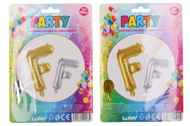 Balon pompowany - litera F