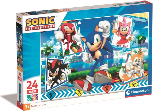 Puzzle Sonic 24 elementów Maxi dla dzieci