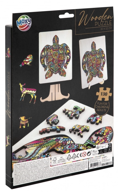 MOXY Puzzle konturowe żółw 130 elementów