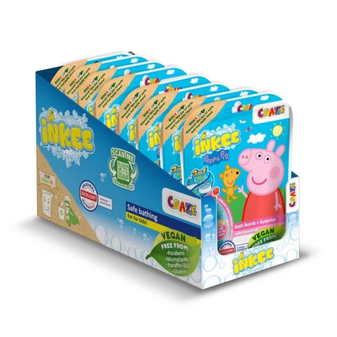INKEE - Musująca bomba do wanny z niespodzianką - Świnka Peppa