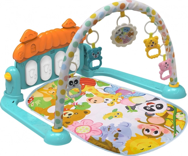 Chipolino mata edukacyjna z pianinkiem Zoo party – Niebieska