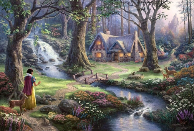 Puzzle Królewna Śnieżka i chatka siedmiu krasnoludków 1000 elementów