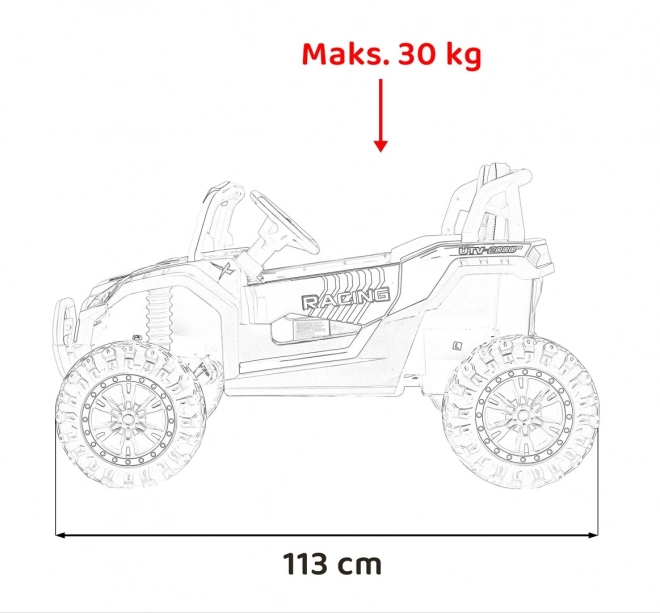 Dziecięce elektryczne auto Buggy UTV 2000M Racing Zielone
