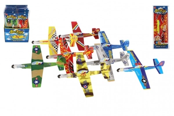 Samolot rzutka piankowy 18cm mix rodzajów w woreczku