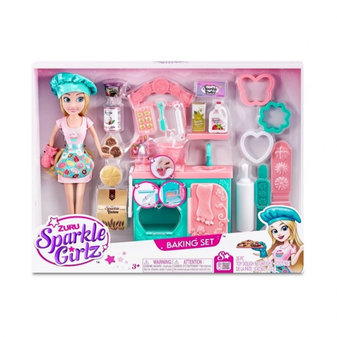 Zestaw do pieczenia Sparkle Girlz z lalką 27 cm