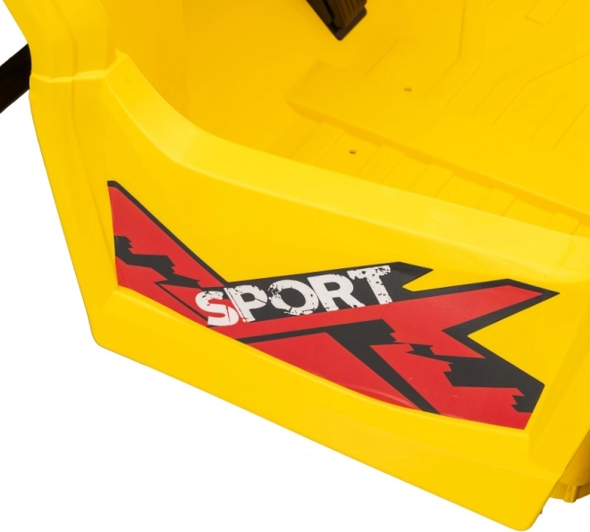 Żółty sportowy dziecięcy quad TX ATV