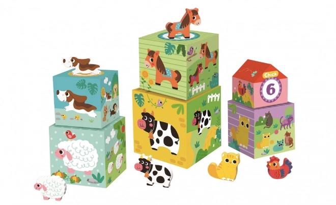 Klocki ze zwierzętami Farma od 2Kids Toys