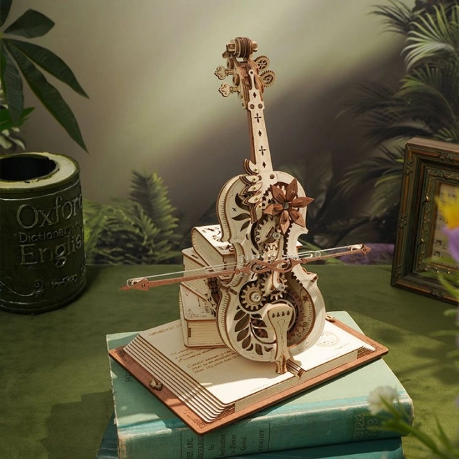 RoboTime drewniane mechaniczne puzzle Magiczne wiolonczelo (napęd elektryczny)